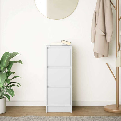 Sideboard White 29.5x34x76 cm Engineered Wood