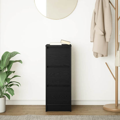 Sideboard Black Oak 29.5x34x76 cm Engineered Wood
