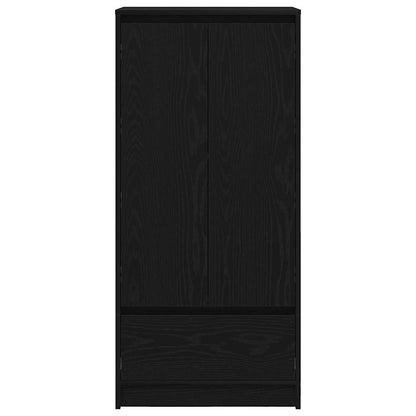 Cabinet with Drawer Black Oak 55.5x34x119.5 cm Engineered Wood