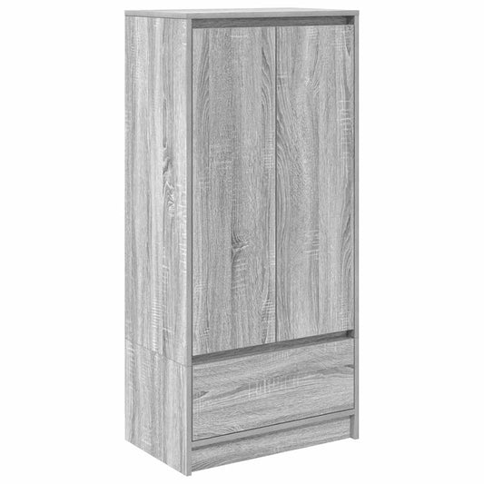 Cabinet with Drawer Grey Sonoma 55.5x34x119.5 cm Engineered Wood