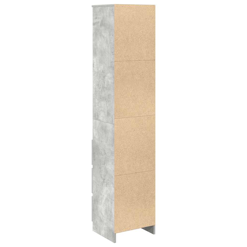 Highboard Concrete Grey 37.5x35x180 cm Engineered Wood