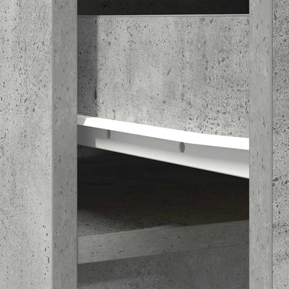 Highboard Concrete Grey 37.5x35x180 cm Engineered Wood