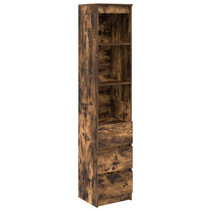 Highboard Smoked Oak 37.5x35x180 cm Engineered Wood