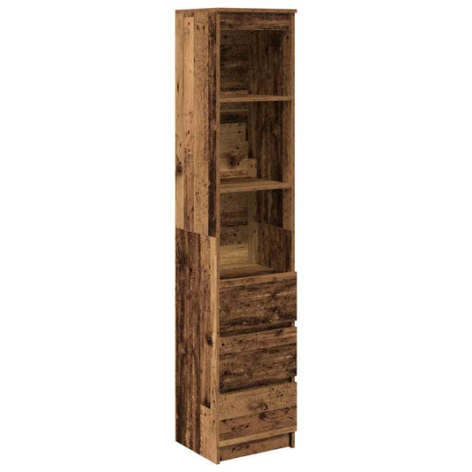 Highboard Old Wood 37.5x35x180 cm Engineered Wood