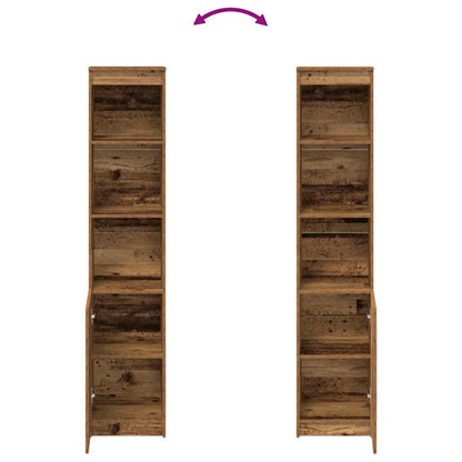 Highboard Old Wood 37.5x35x180 cm Engineered Wood