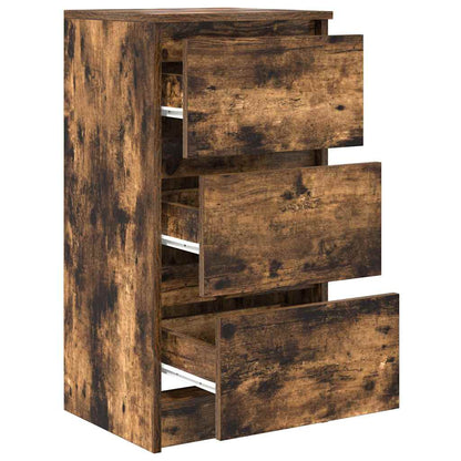 Sideboard Smoked Oak 37.5x35x76 cm Engineered Wood