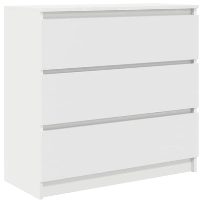 Sideboard White 80x35x76 cm Engineered Wood
