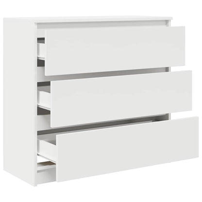 Sideboard White 80x35x76 cm Engineered Wood