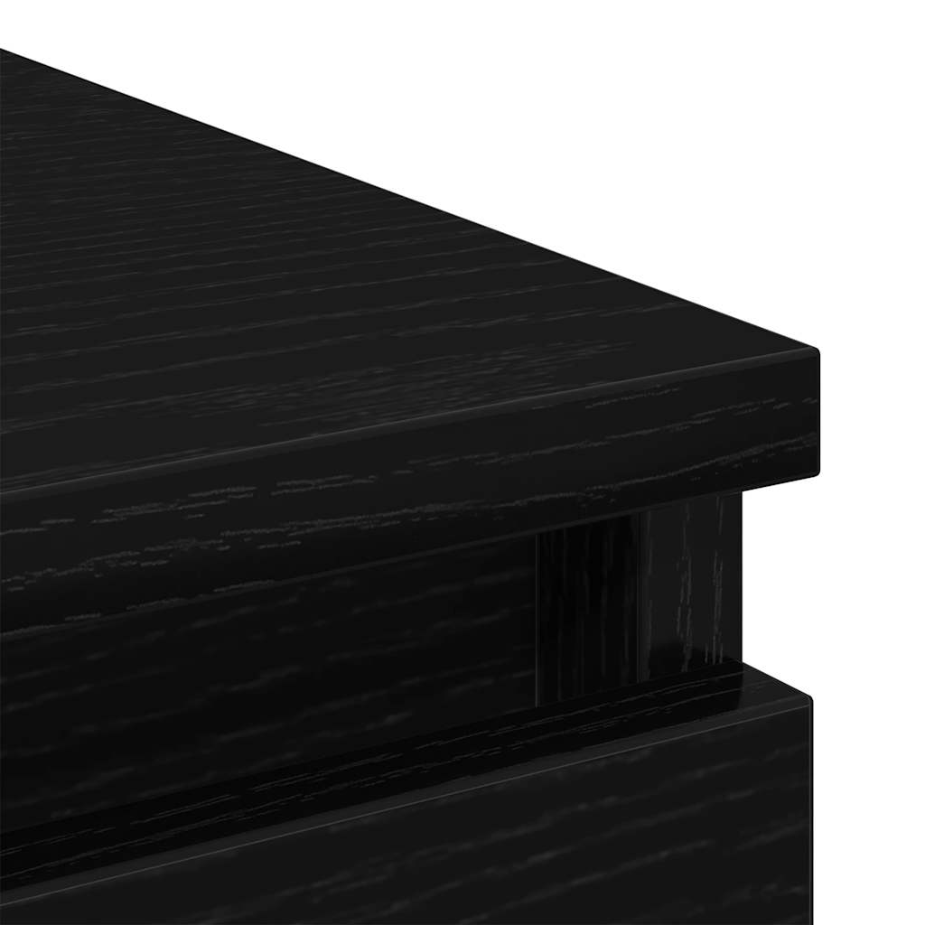 Sideboard Black Oak 80x35x76 cm Engineered Wood