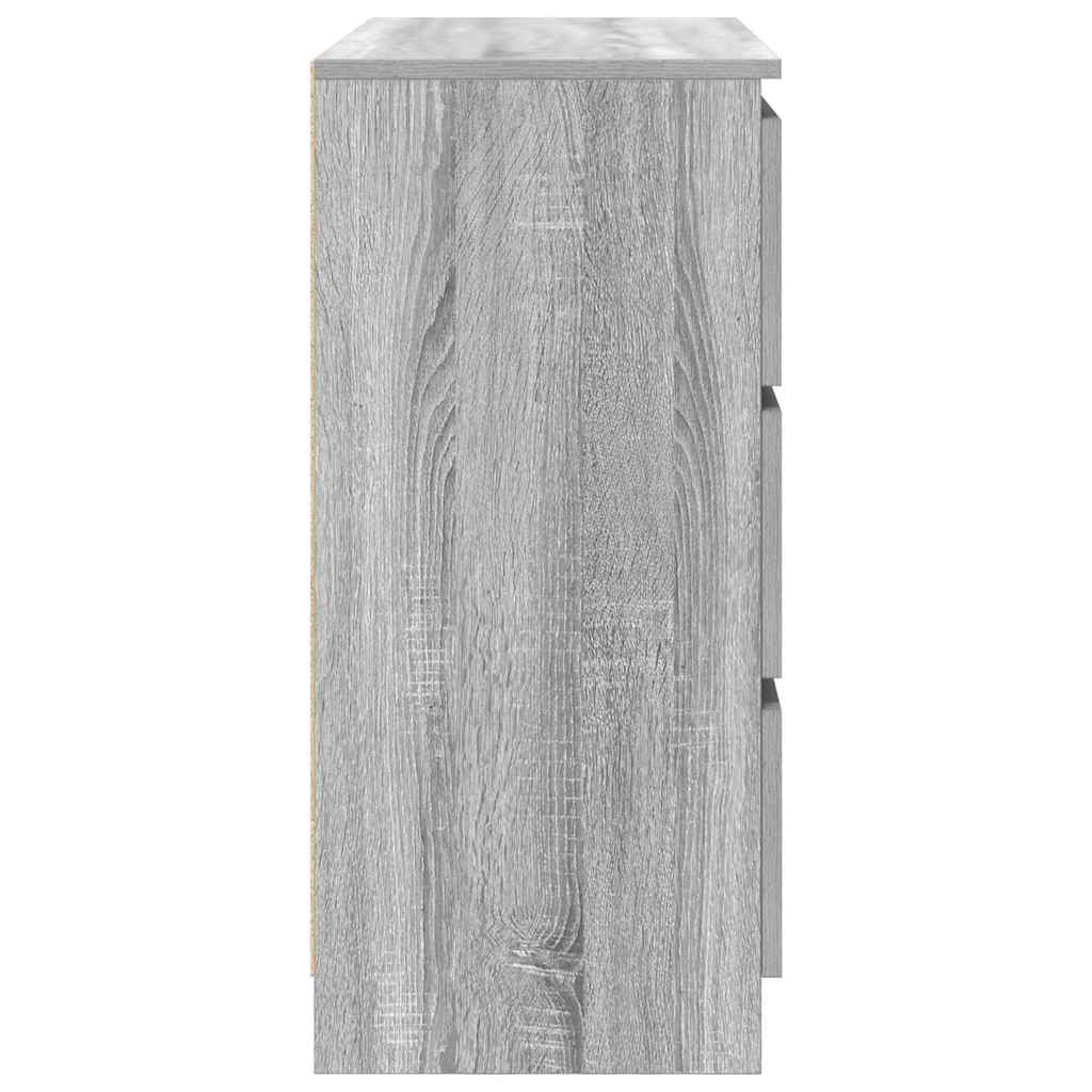 Sideboard Grey Sonoma 80x35x76 cm Engineered Wood