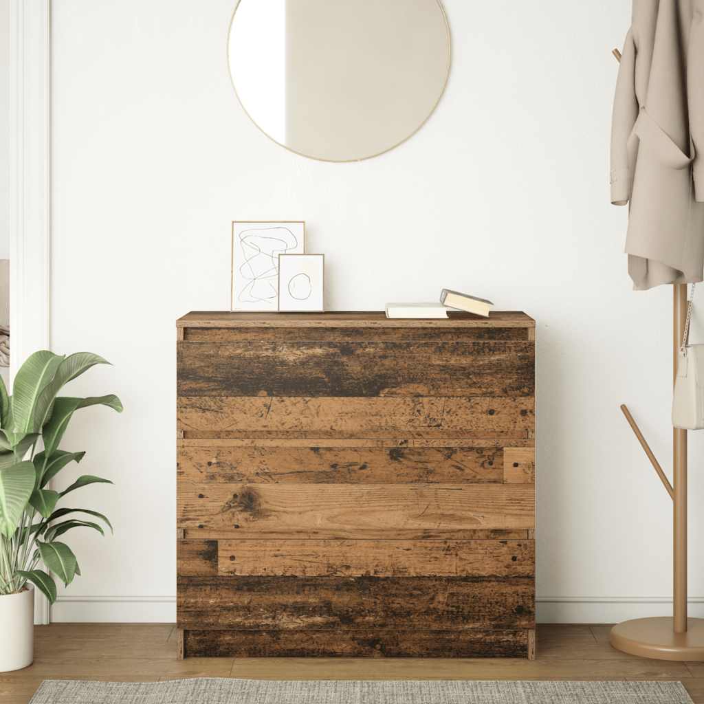 Sideboard Old Wood 80x35x76 cm Engineered Wood