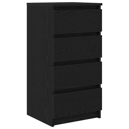 Sideboard Black Oak 37.5x35x76 cm Engineered Wood
