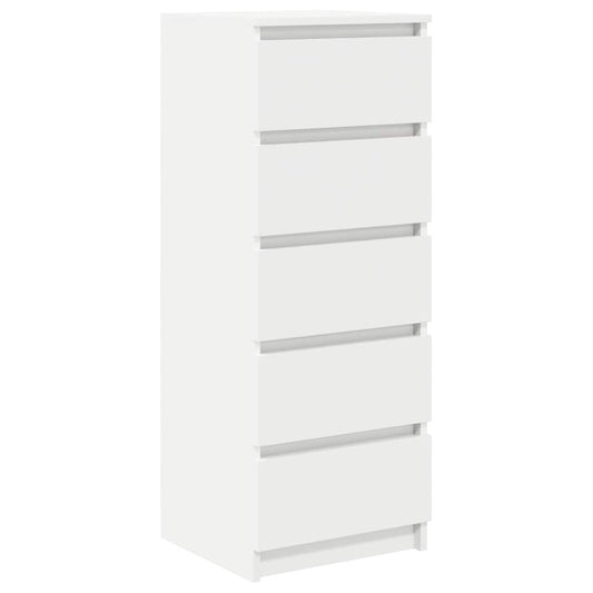 Sideboard with Drawers White 37.5x35x99 cm Engineered Wood