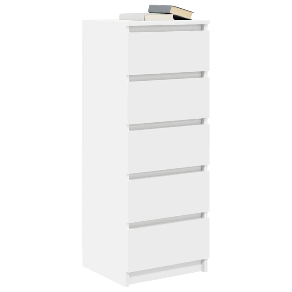 Sideboard with Drawers White 37.5x35x99 cm Engineered Wood
