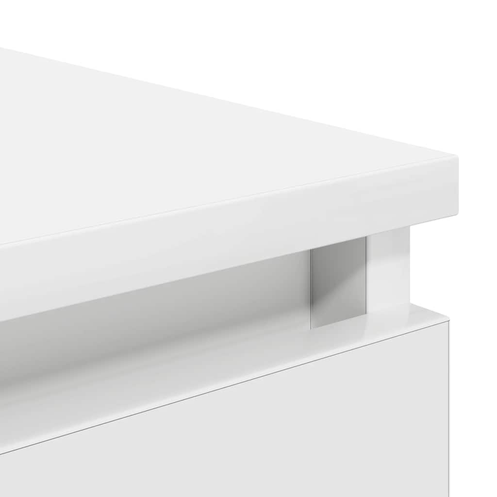 Sideboard with Drawers White 37.5x35x99 cm Engineered Wood