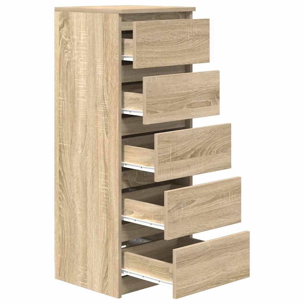 Sideboard with Drawers Sonoma Oak 37.5x35x99 cm Engineered Wood