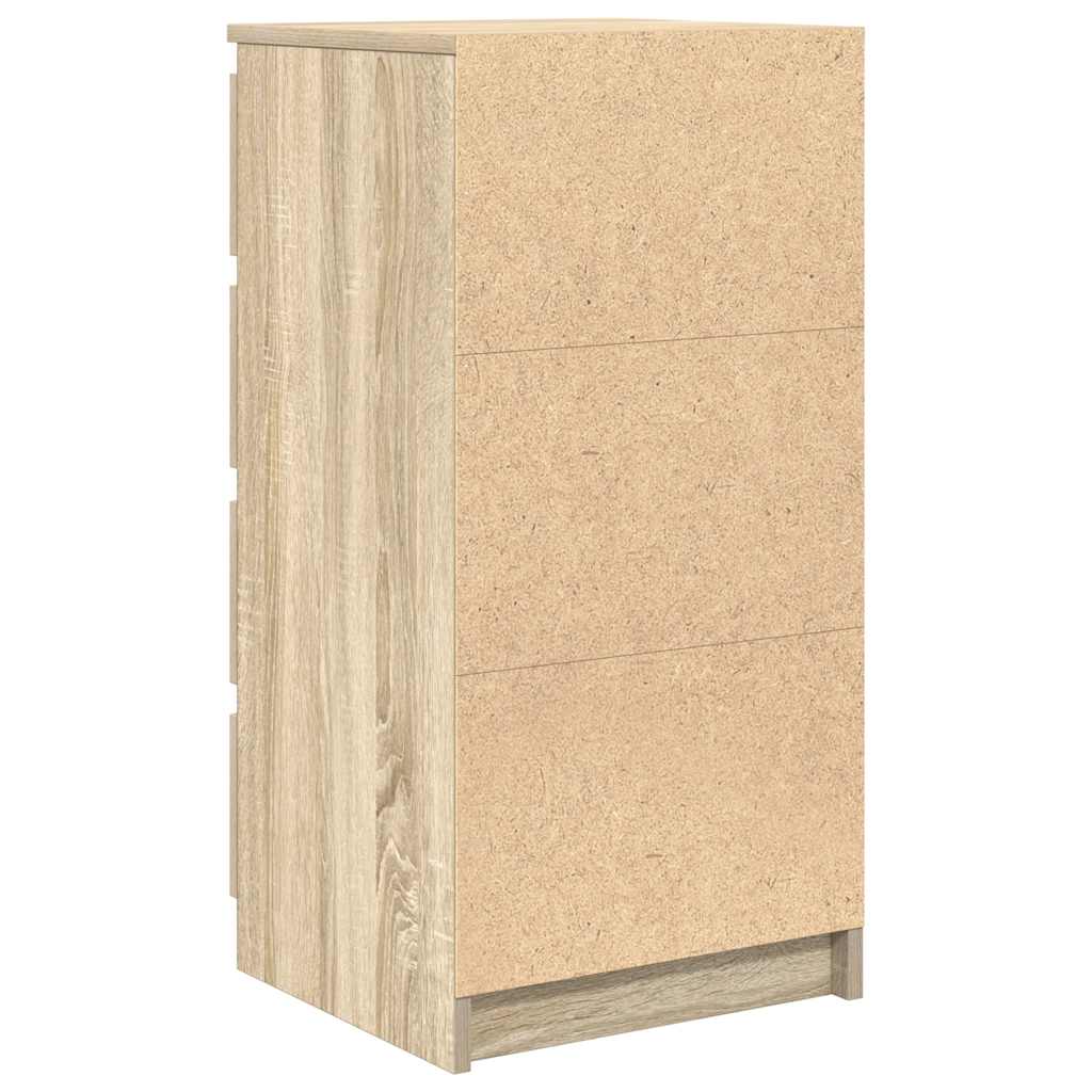 Sideboard with Drawers Sonoma Oak 37.5x35x99 cm Engineered Wood