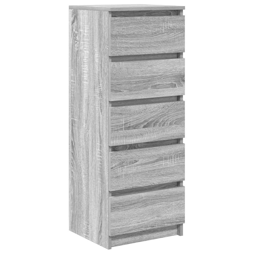 Sideboard with Drawers Grey Sonoma 37.5x35x99 cm Engineered Wood