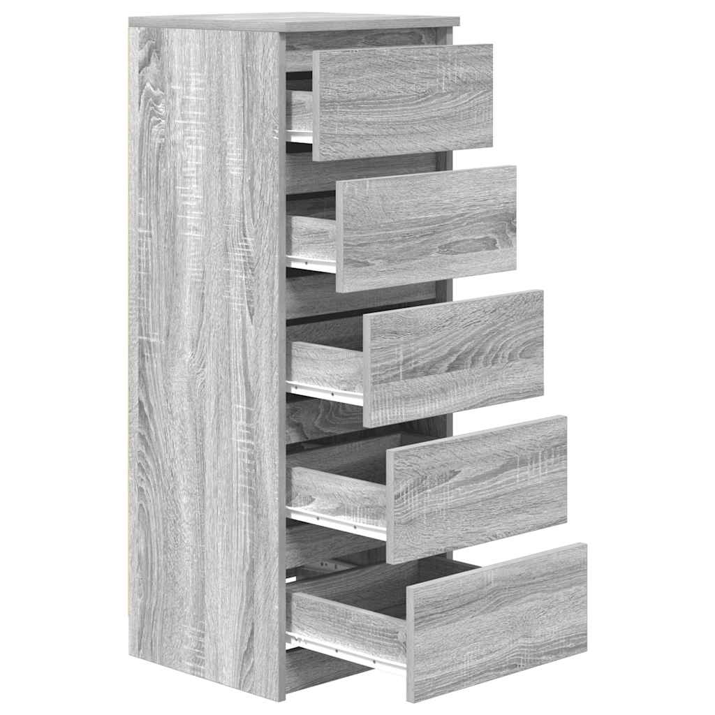 Sideboard with Drawers Grey Sonoma 37.5x35x99 cm Engineered Wood