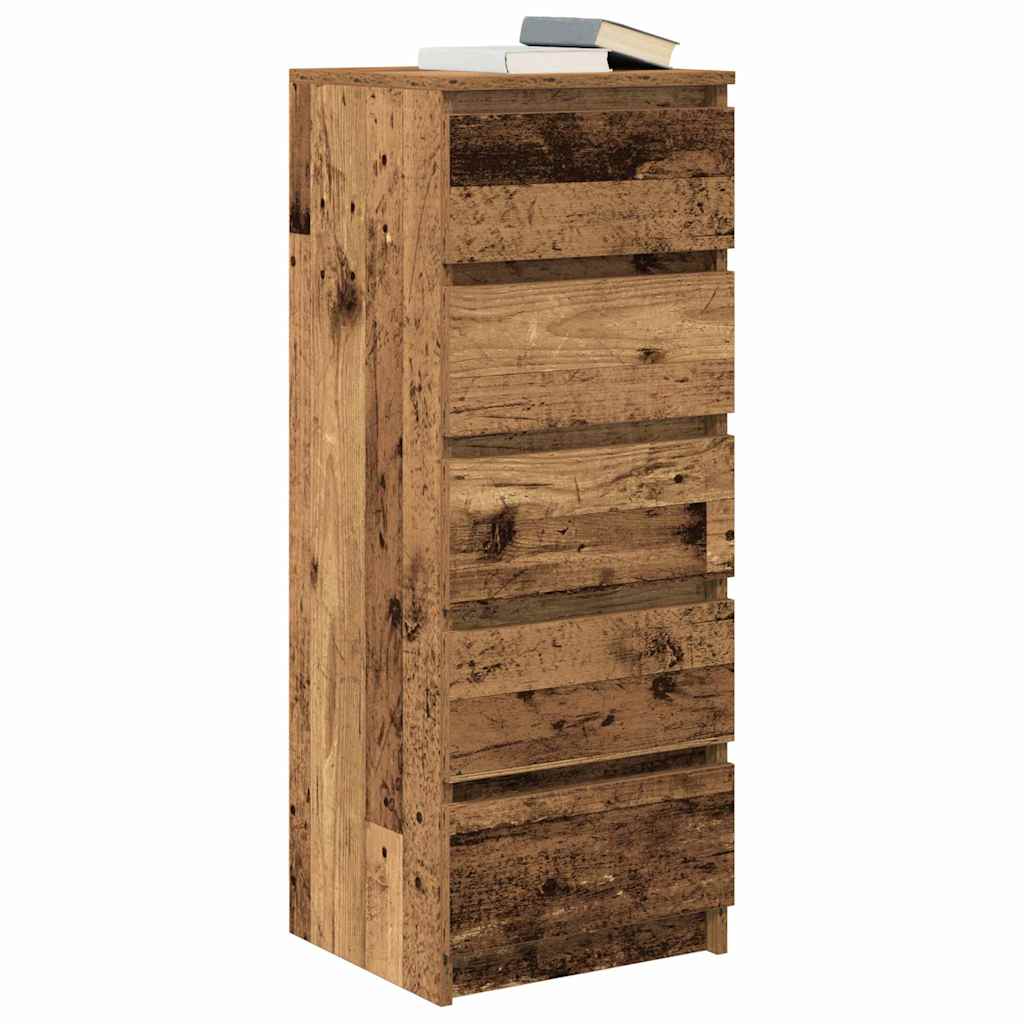 Sideboard with Drawers Old Wood 37.5x35x99 cm Engineered Wood