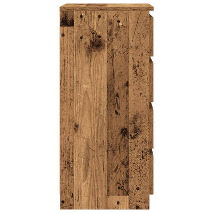 Sideboard with Drawers Old Wood 37.5x35x99 cm Engineered Wood