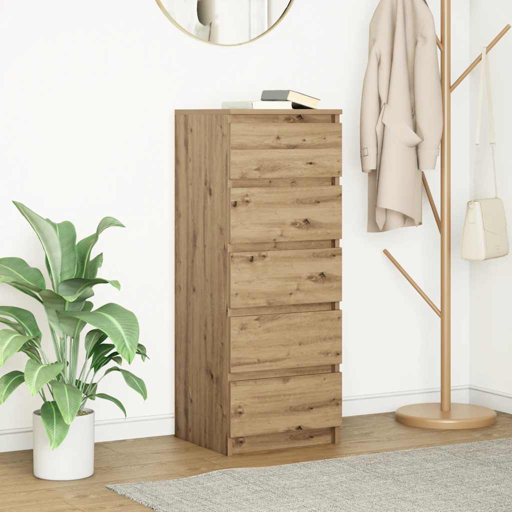 Sideboard with Drawers Artisan Oak 37.5x35x99 cm Engineered Wood