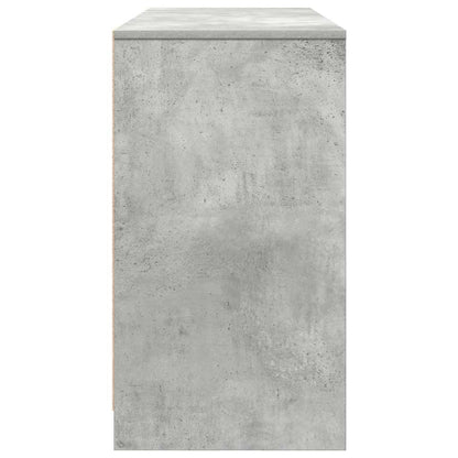 Desk Concrete Grey 120x42x76 cm Engineered Wood