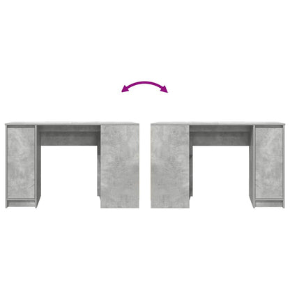 Desk Concrete Grey 120x42x76 cm Engineered Wood