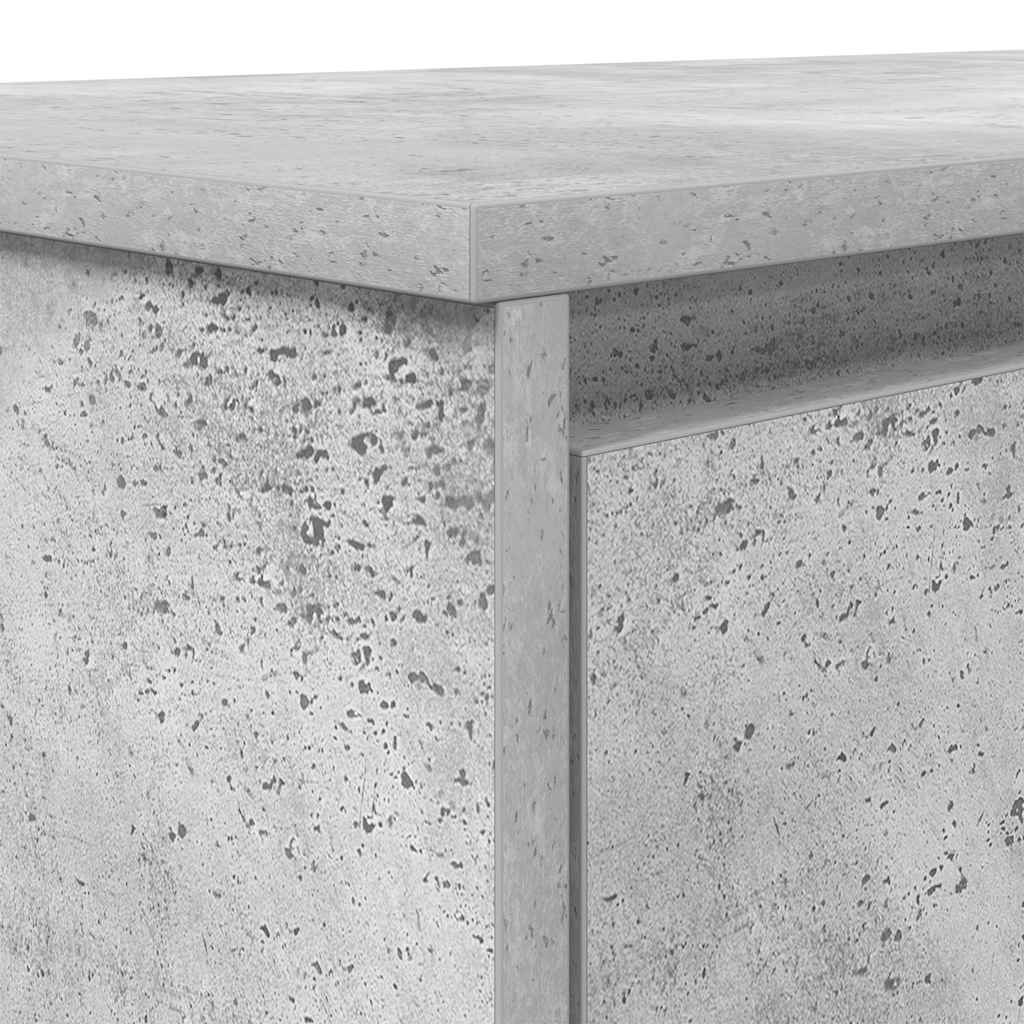 Desk Concrete Grey 120x42x76 cm Engineered Wood