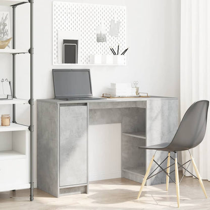 Desk Concrete Grey 120x42x76 cm Engineered Wood