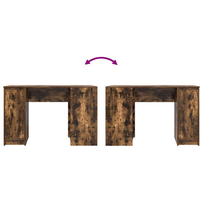 Desk Smoked Oak 120x42x76 cm Engineered Wood