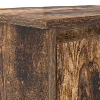 Desk Smoked Oak 120x42x76 cm Engineered Wood