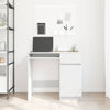 Desk White 86x49x76 cm Engineered Wood