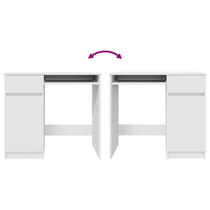 Desk White 86x49x76 cm Engineered Wood