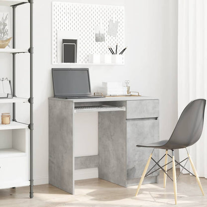 Desk Concrete Grey 86x49x76 cm Engineered Wood
