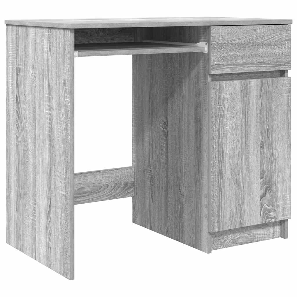 Desk Grey Sonoma 86x49x76 cm Engineered Wood