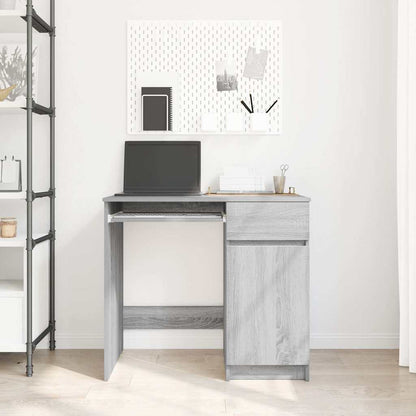 Desk Grey Sonoma 86x49x76 cm Engineered Wood