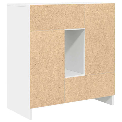 Sideboard with Drawers and Doors White 70.5x34x74.5 cm