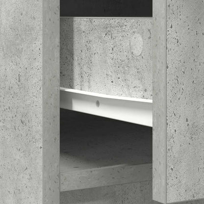 Sideboard with Drawers and Doors Concrete Grey 70.5x34x74.5 cm