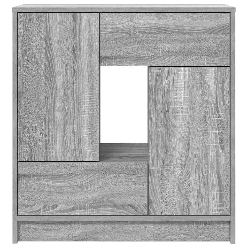 Sideboard with Drawers and Doors Grey Sonoma 70.5x34x74.5 cm