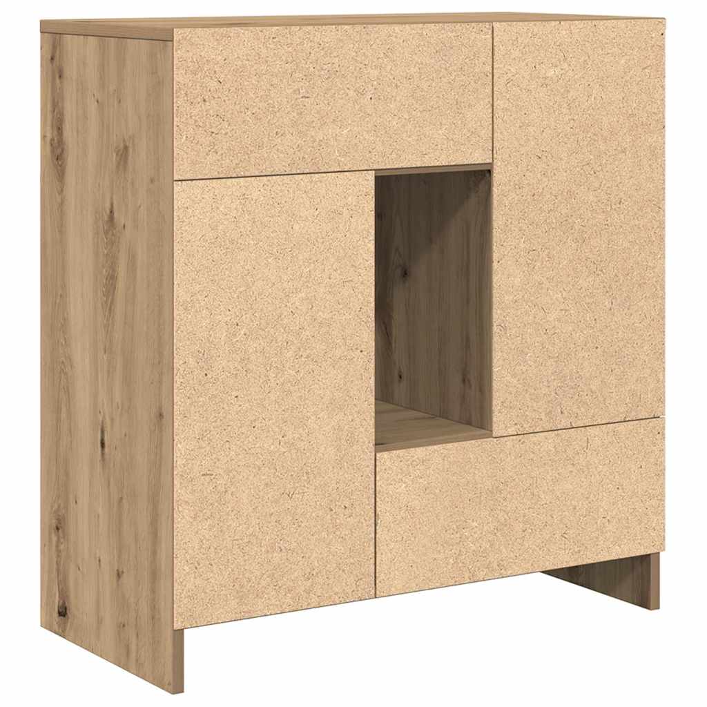 Sideboard with Drawers and Doors Artisan Oak 70.5x34x74.5 cm