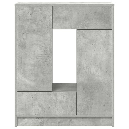 Sideboard with Drawers and Doors Concrete Grey 73x31x90 cm