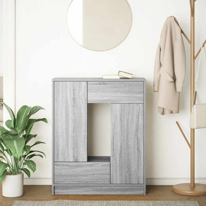 Sideboard with Drawers and Doors Grey Sonoma 73x31x90 cm