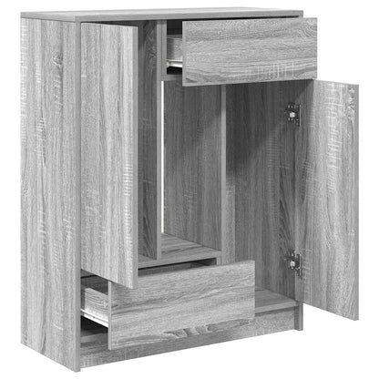 Sideboard with Drawers and Doors Grey Sonoma 73x31x90 cm