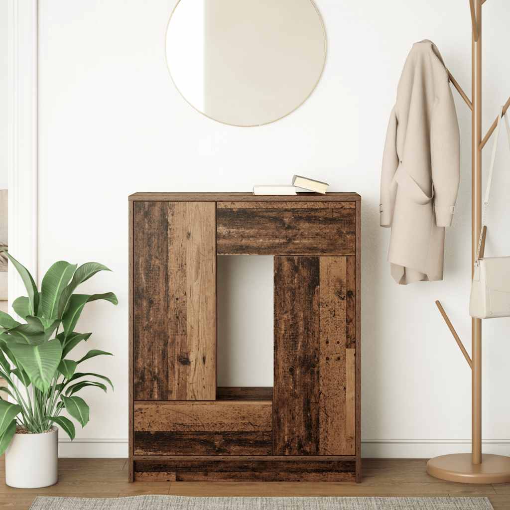 Sideboard with Drawers and Doors Old Wood 73x31x90 cm