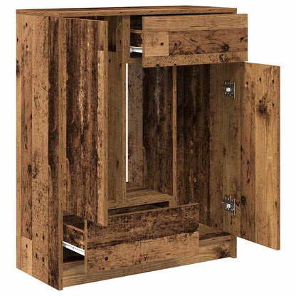 Sideboard with Drawers and Doors Old Wood 73x31x90 cm