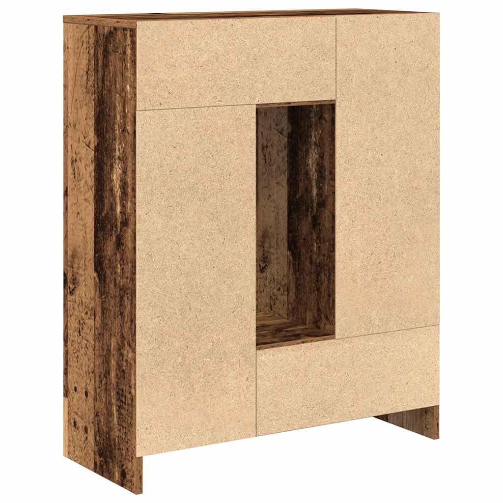 Sideboard with Drawers and Doors Old Wood 73x31x90 cm