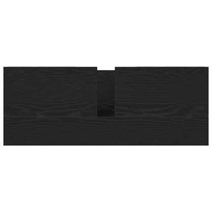 Basin Cabinet with Drawers Black Oak 90x34.5x60 cm