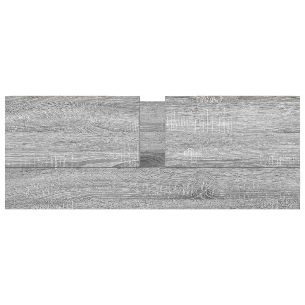 Basin Cabinet with Drawers Grey Sonoma 90x34.5x60 cm
