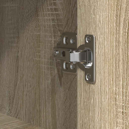 Bathroom Cabinet with Shelves Sonoma Oak 76.5x35x95 cm